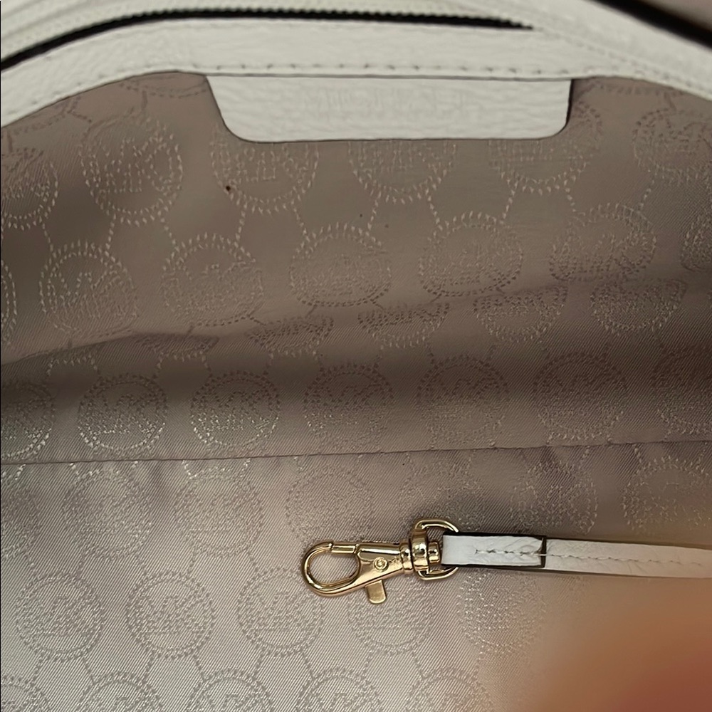 Michael Kors White and Gold Satchel bag leather - Picture 6 of 12